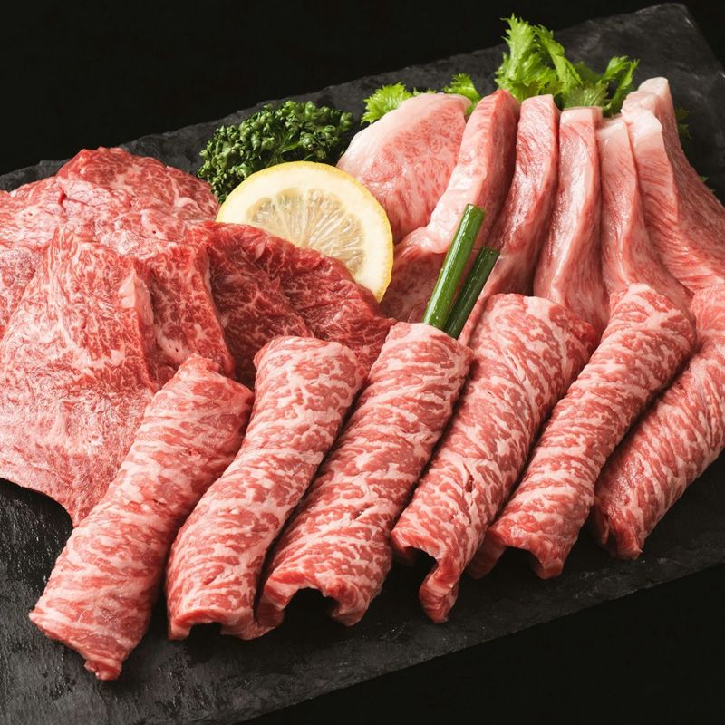 A5　富士厳選和牛 4種 焼肉盛り合わせセット（肩ロース・ロース・カルビ・モモ)