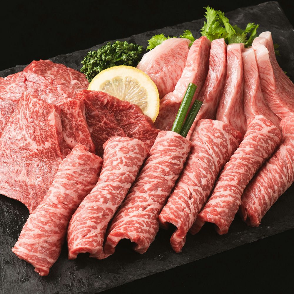 A5　富士厳選和牛 4種 焼肉盛り合わせセット（肩ロース・ロース・カルビ・モモ)