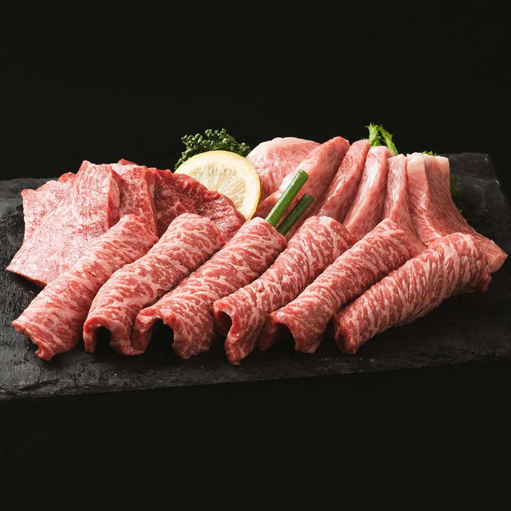 A5　富士厳選和牛 4種 焼肉盛り合わせセット（肩ロース・ロース・カルビ・モモ)