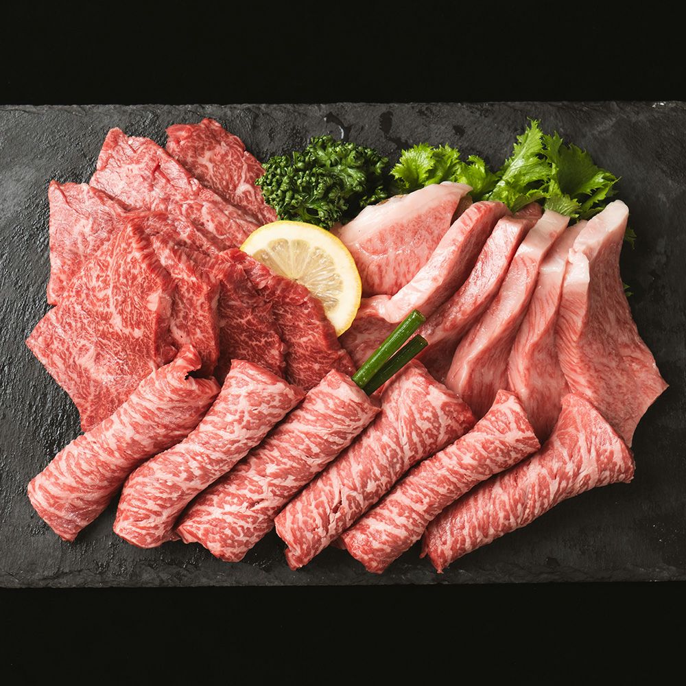 A5　富士厳選和牛 4種 焼肉盛り合わせセット（肩ロース・ロース・カルビ・モモ)